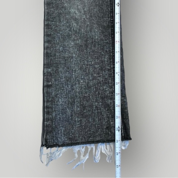 OAT Distressed Stone Wash Black Denim Jeans - Picture 7 of 14